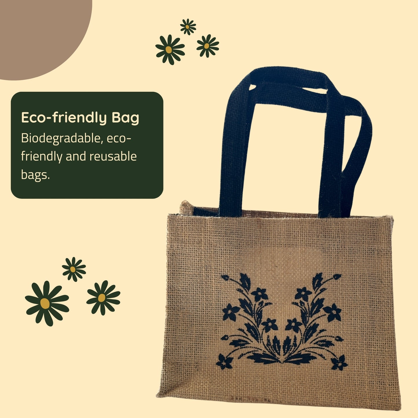 Rustic Mini Burlap Jute Bags Weddings Parties Favor Reusable Eco-Friendly Bags